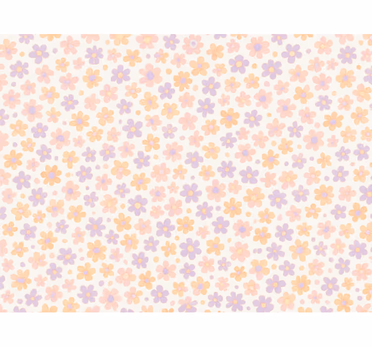 Rolgordijn kinderkamer kleine pastel bloemen - TenStickers