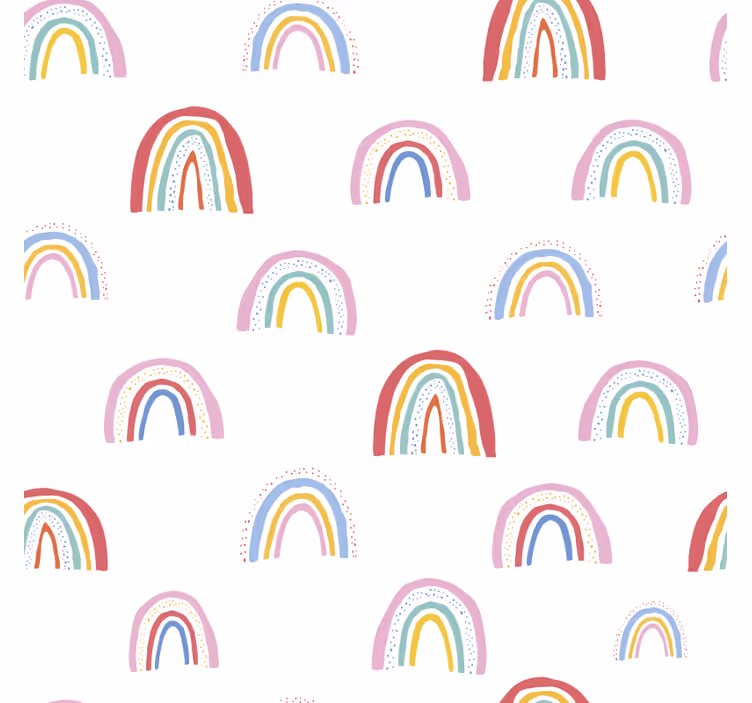 Rolgordijn kinderkamer kleurrijke regenboogpatronen - TenStickers