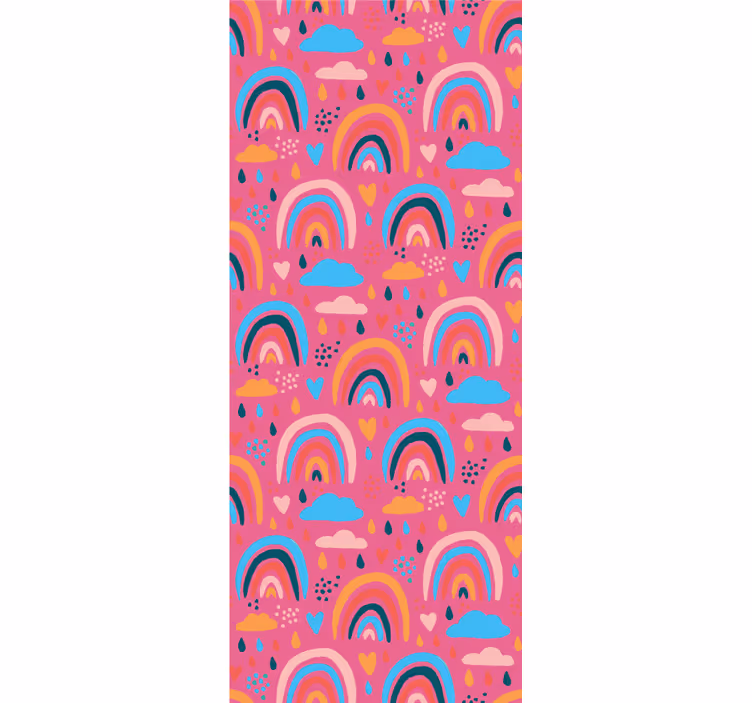 Rolgordijn kinderkamer speelse regenboogpatronen - TenStickers