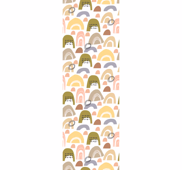 Rolgordijn kinderkamer nordisch regenboogpatroon - TenStickers