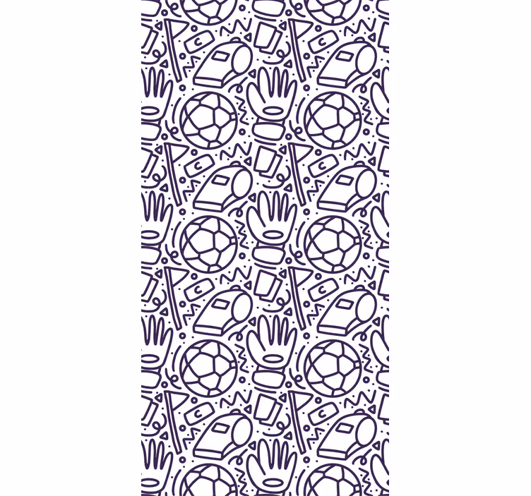 Rolgordijn kinderkamer sport doodle design - TenStickers
