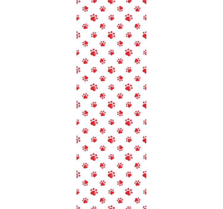 Rolgordijn kinderkamer kattenpootjes en hartjesdesign - TenStickers