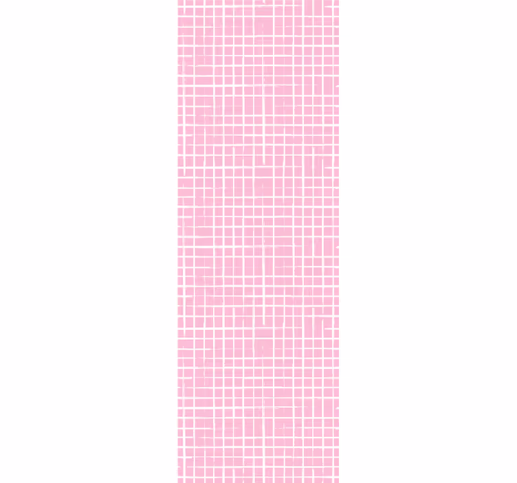 Rolgordijn kinderkamer roze en witte lijnen - TenStickers