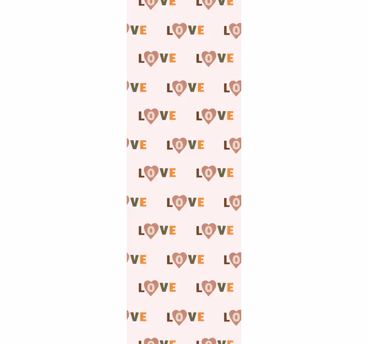 Rolgordijn kinderkamer love word pastel stijl - TenStickers