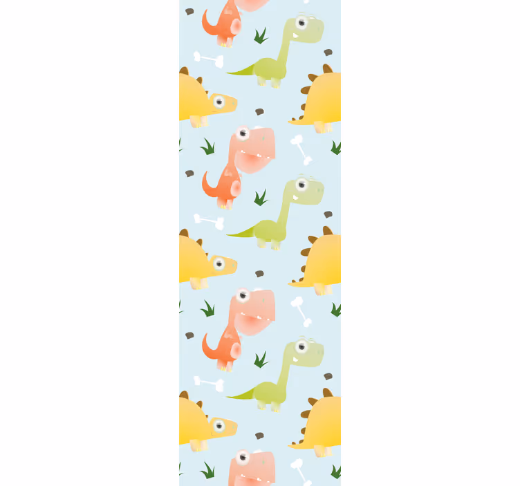 Rolgordijn kinderkamer klein dino patroon - TenStickers