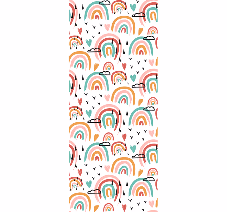 Rolgordijn kinderkamer waterverf minimalistische regenbogen - TenStickers
