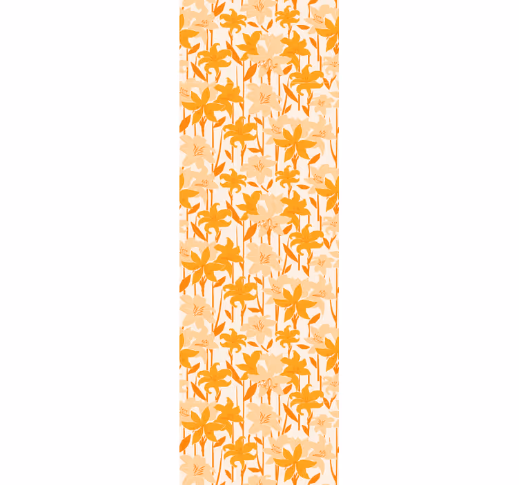 Rolgordijn kinderkamer schattige kleine oranje bloemen - TenStickers