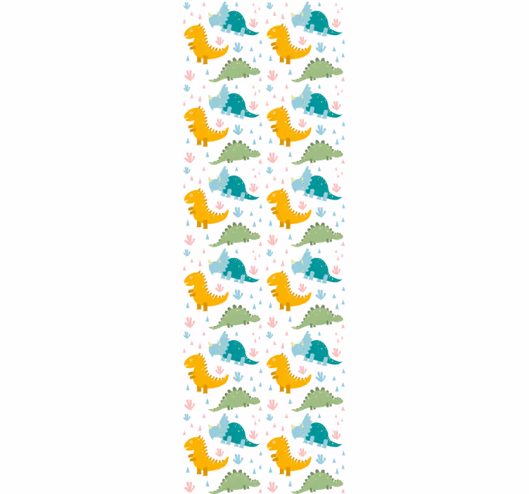 Rolgordijn kinderkamer schattig dinosaurussen patroon - TenStickers