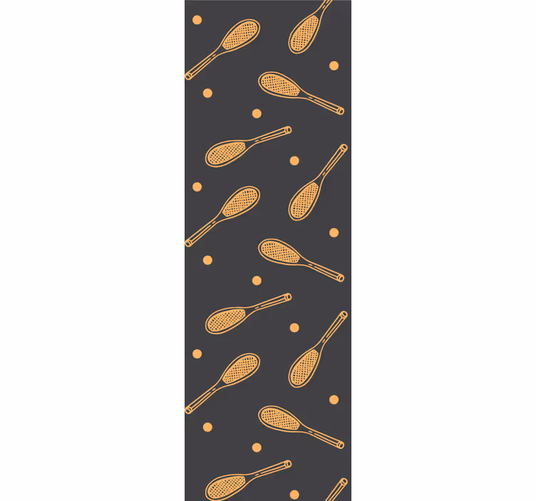 Rolgordijn kinderkamer oranje rackets - TenStickers