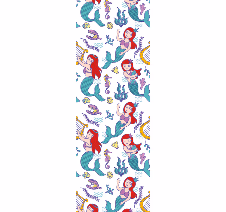 Rolgordijn kinderkamer met glimlachende ariel - TenStickers