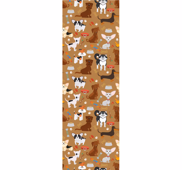 Rolgordijn kinderkamer schattige hondenprint - TenStickers