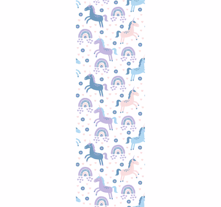 Rolgordijn kinderkamer schattige pastel eenhoorns patroon - TenStickers
