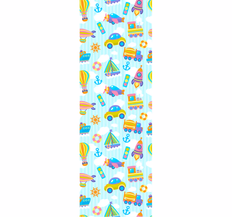 Rolgordijn kinderkamer schattig ontwerp van auto's - TenStickers