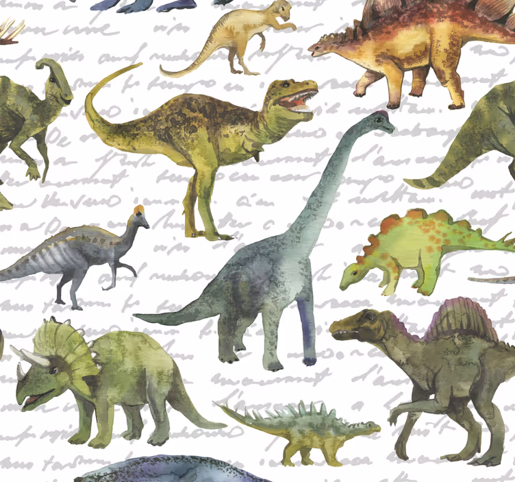 Rolgordijn kinderkamer realistische dinosaurussen - TenStickers