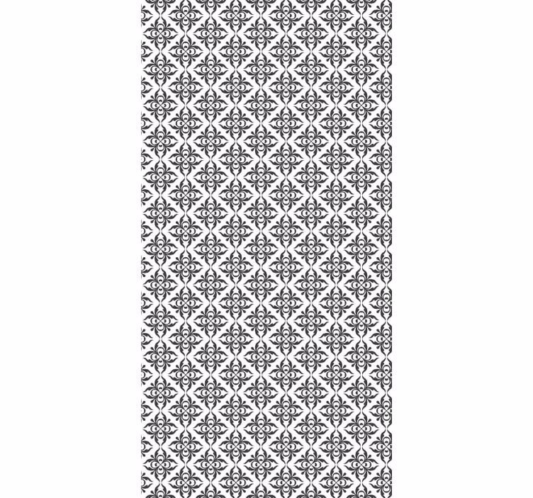 Rolgordijn kantoor elegante zwarte bloemen - TenStickers