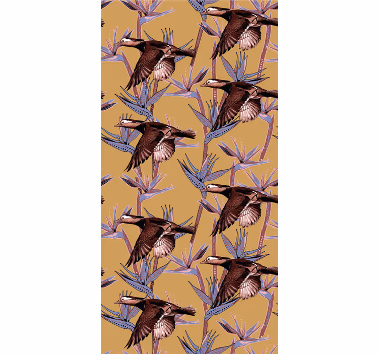 Rolgordijn kantoor vintage ontwerp met meerdieren - TenStickers