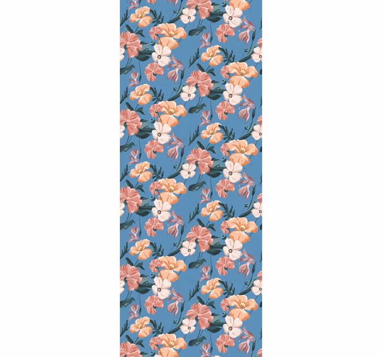 Rolgordijn kantoor flowerprint 'ziedi jeans' - TenStickers