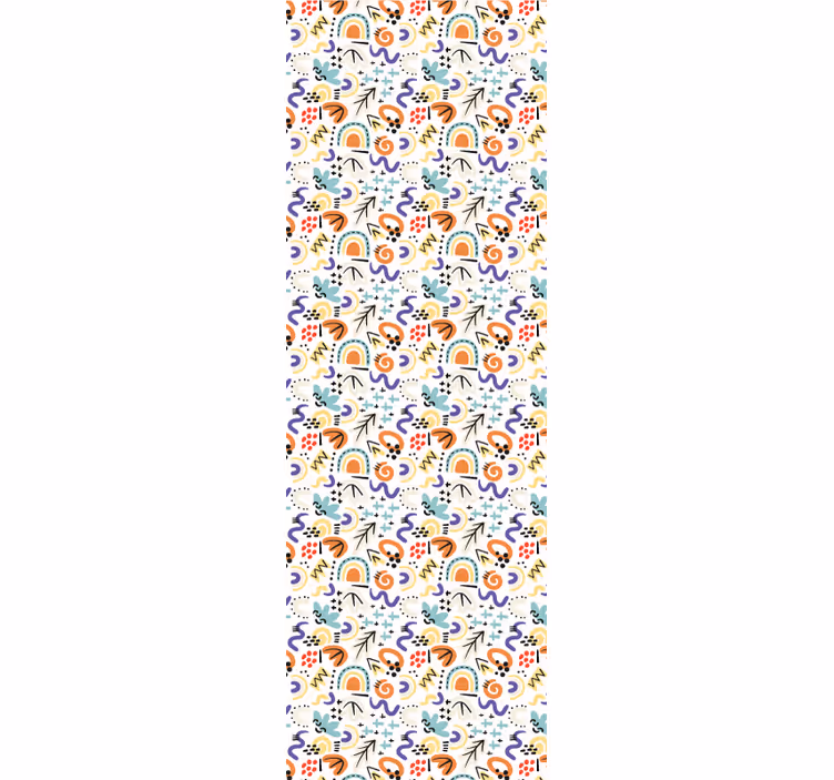 Rolgordijn kantoor organisch vlak abstract patroon - TenStickers