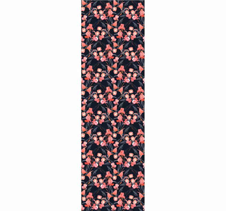 Rolgordijn kantoor fragiele roze bloemen op takken - TenStickers