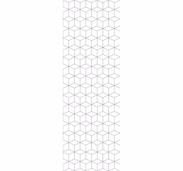Rolgordijn kantoor geometrisch cubes patroon - TenStickers
