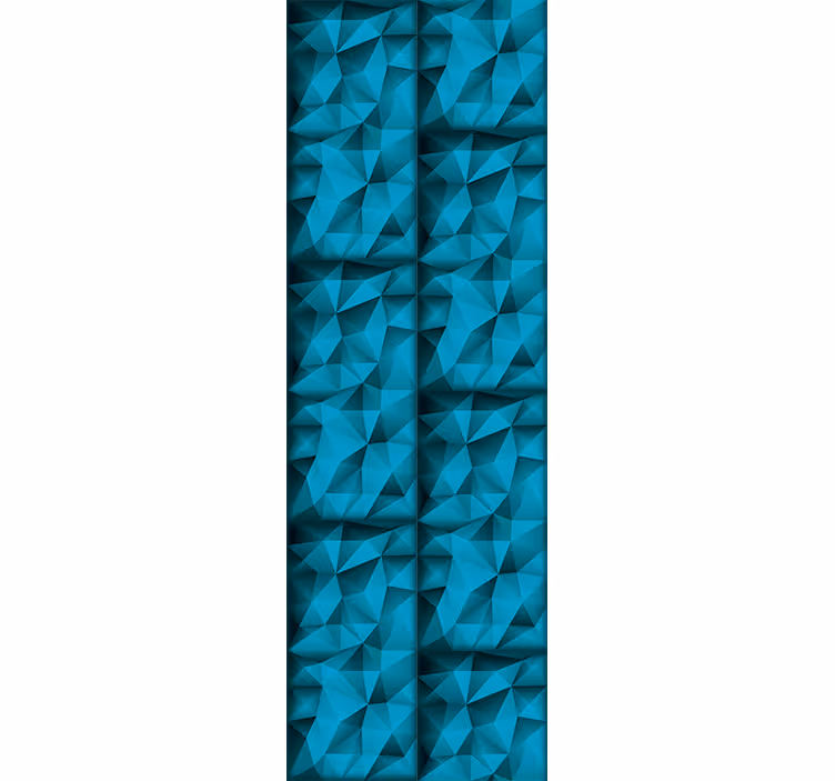 Rolgordijn tienerkamer blauwe diepten in 3d patroon - TenStickers