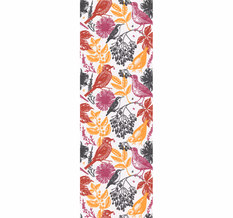 Rolgordijn tienerkamer wild bloementuin patroon - TenStickers