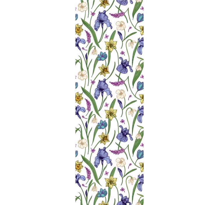Rolgordijn tienerkamer met bloemenprint - TenStickers