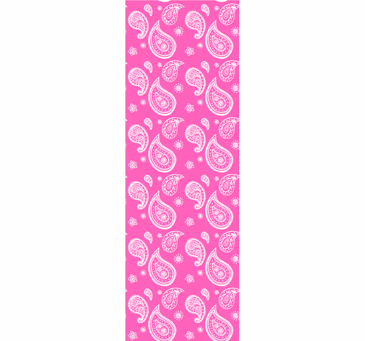 Rolgordijn tienerkamer intense roze paisley - TenStickers