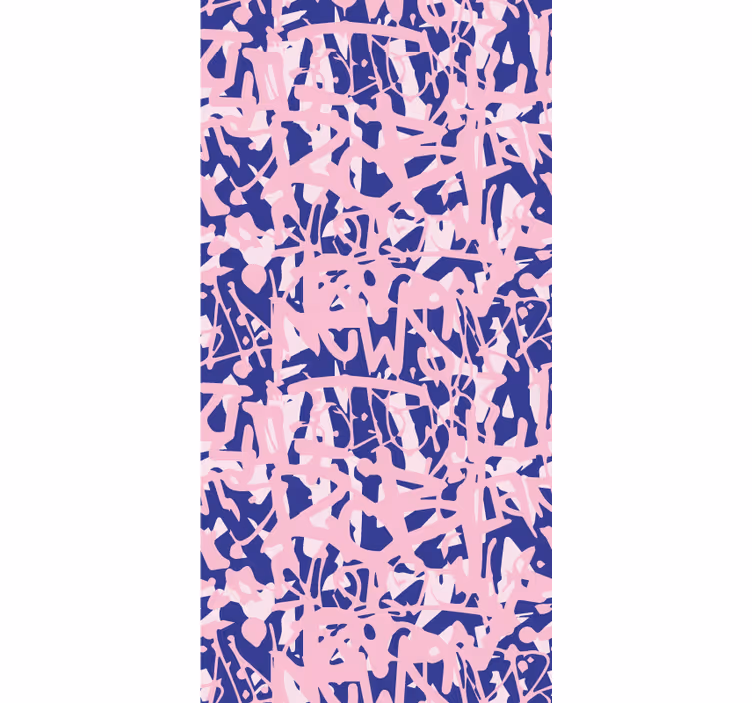 Rolgordijn tienerkamer roze en paarse graffiti print - TenStickers