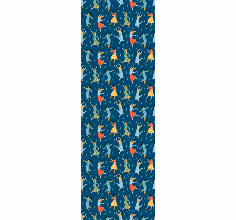Rolgordijn tienerkamer dansende mensen - TenStickers