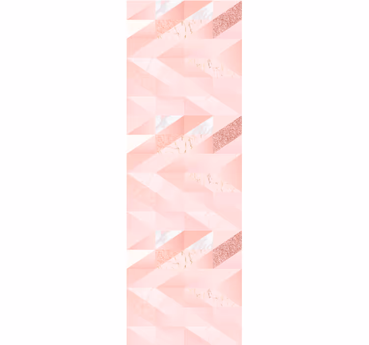 Rolgordijn tienerkamer met girly roze geometrisch patroon - TenStickers