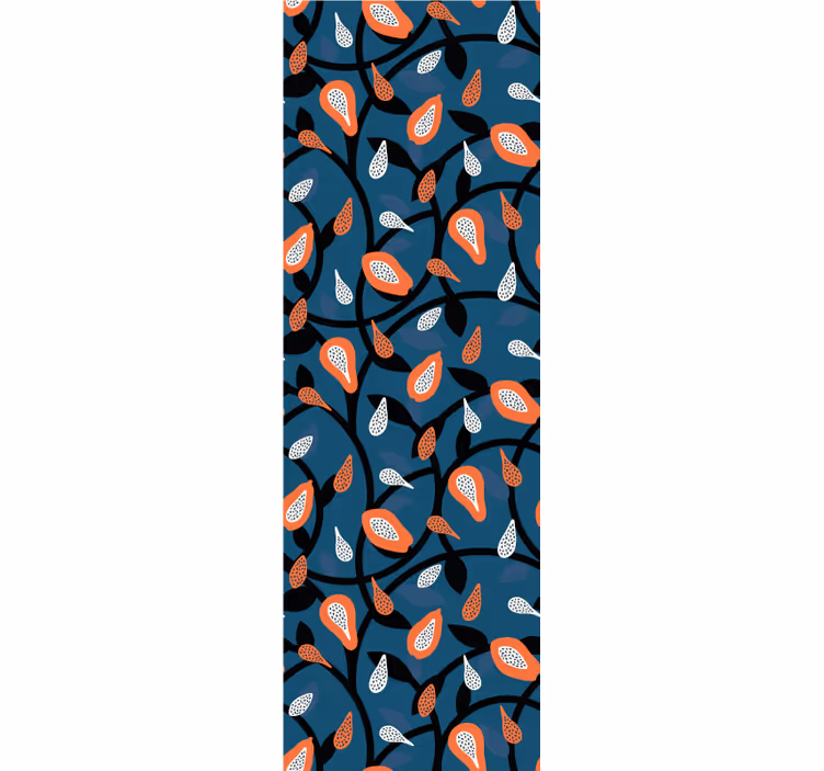 Rolgordijn tienerkamer papaya en planten - TenStickers