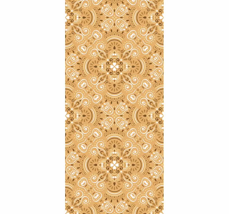 Rolgordijn tienerkamer vintage beige ornamentenpatroon - TenStickers