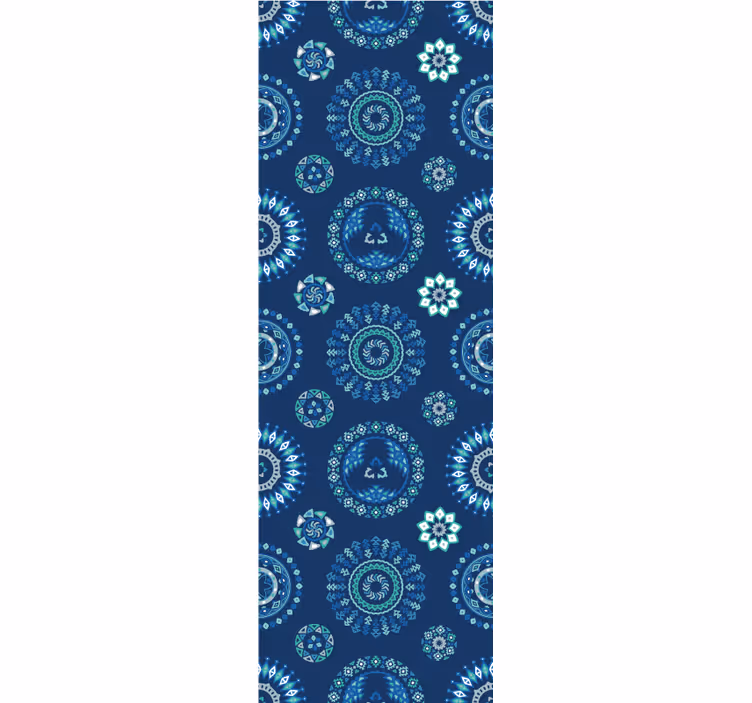 Rolgordijn tienerkamer blauw abstract patroon - TenStickers