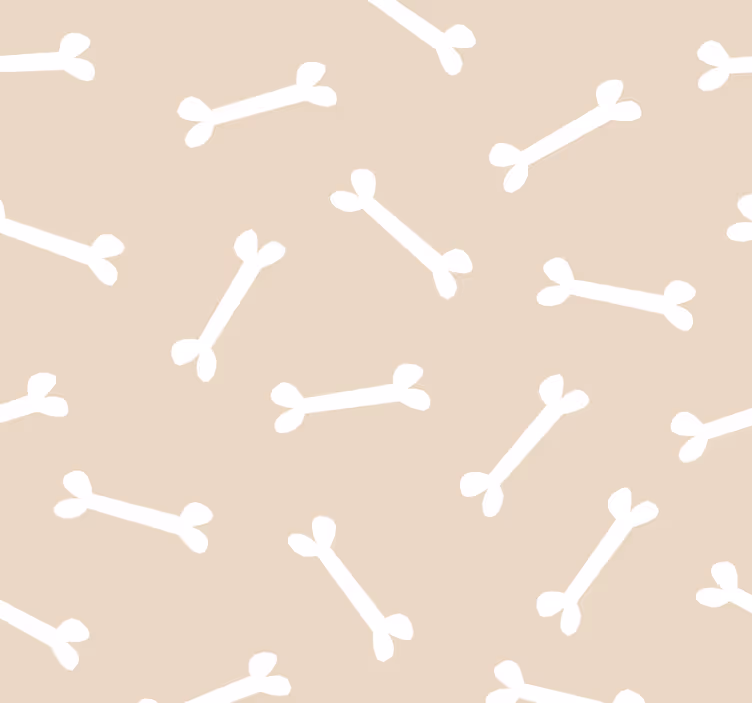 Rolgordijn tienerkamer hondenbotten op beige achtergrond - TenStickers