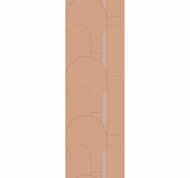 Moderne raambekleding beige boogpatronen - TenStickers