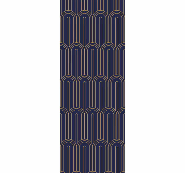 Moderne raambekleding booglijnpatroon - TenStickers