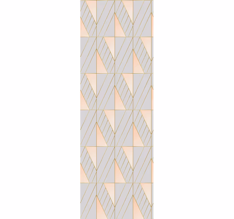 Moderne raambekleding met gelaagde geometrische vormen - TenStickers