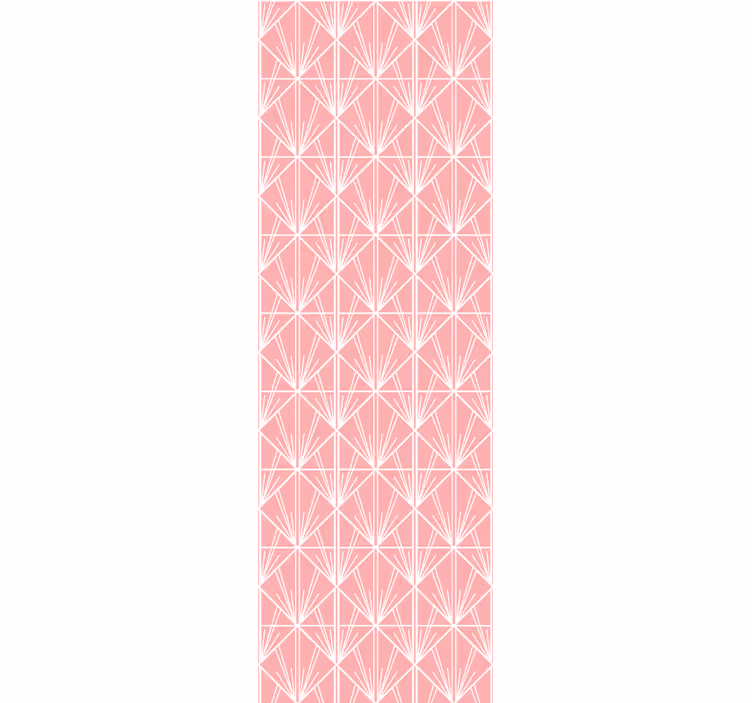 Moderne raambekleding geometrisch roze patroon - TenStickers