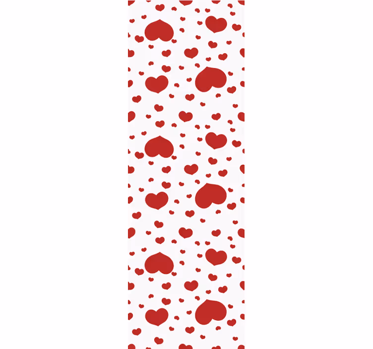 Moderne raambekleding pattern-decor kleine en grote harten - TenStickers