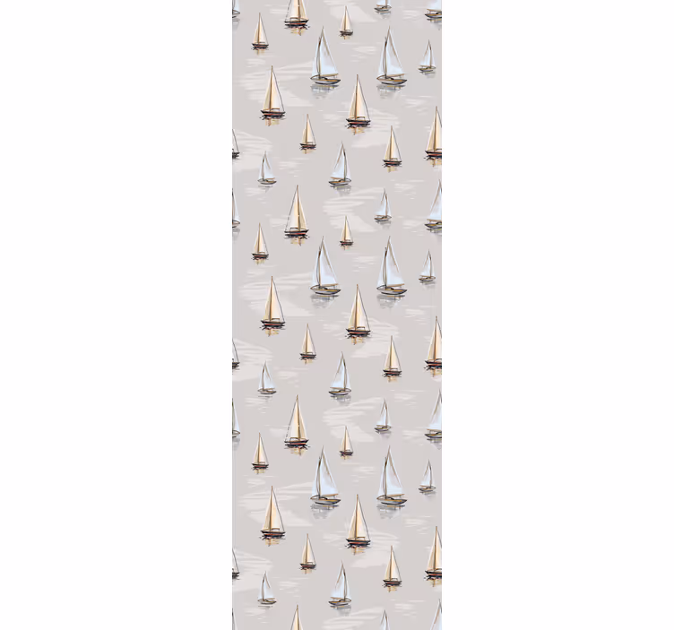 Moderne raambekleding met elegant zeilbootpatroon - TenStickers