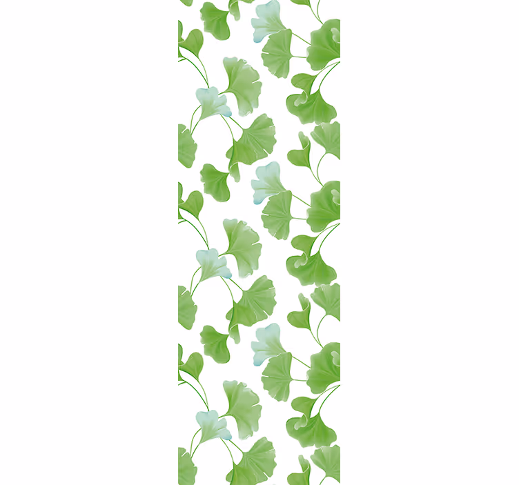 Moderne raambekleding ginkgo bladeren groen - TenStickers