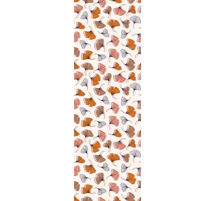 Moderne raambekleding ginkgo bladeren handgetekend - TenStickers