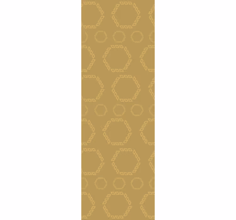 Moderne raambekleding met gouden hexagonpatronen - TenStickers
