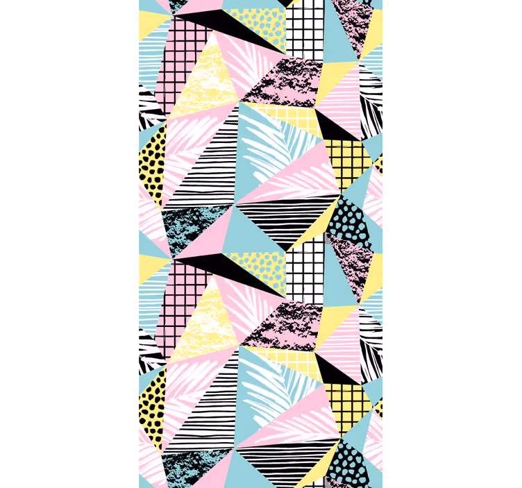 Moderne raambekleding met palmen en geometrische elementen - TenStickers