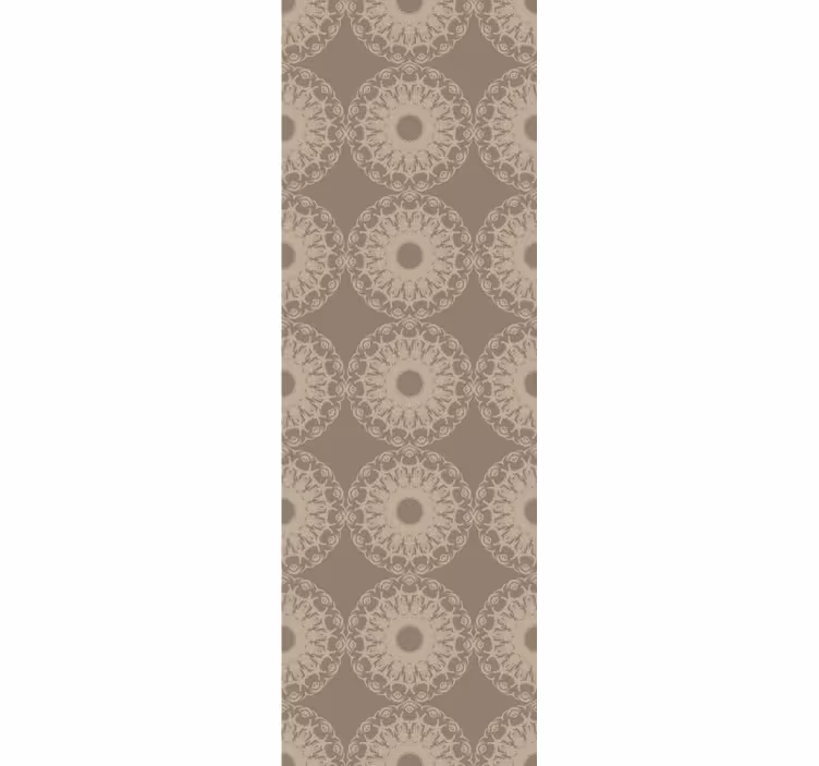 Moderne raambekleding eclectische stijl beige cirkels - TenStickers