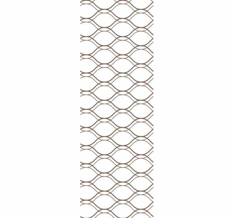 Moderne raambekleding bruin golvend geometrisch patroon - TenStickers