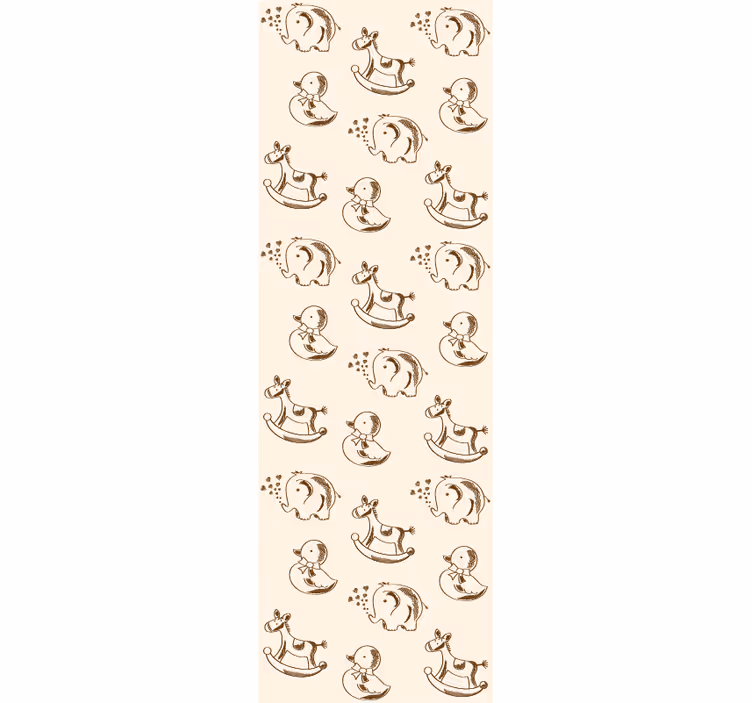 Moderne raambekleding met schattig ontwerp olifant eend en paard - TenStickers