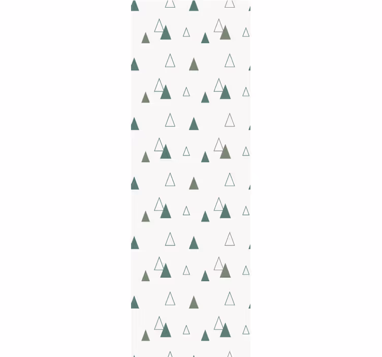 Moderne raambekleding triangles natuurkleuren - TenStickers