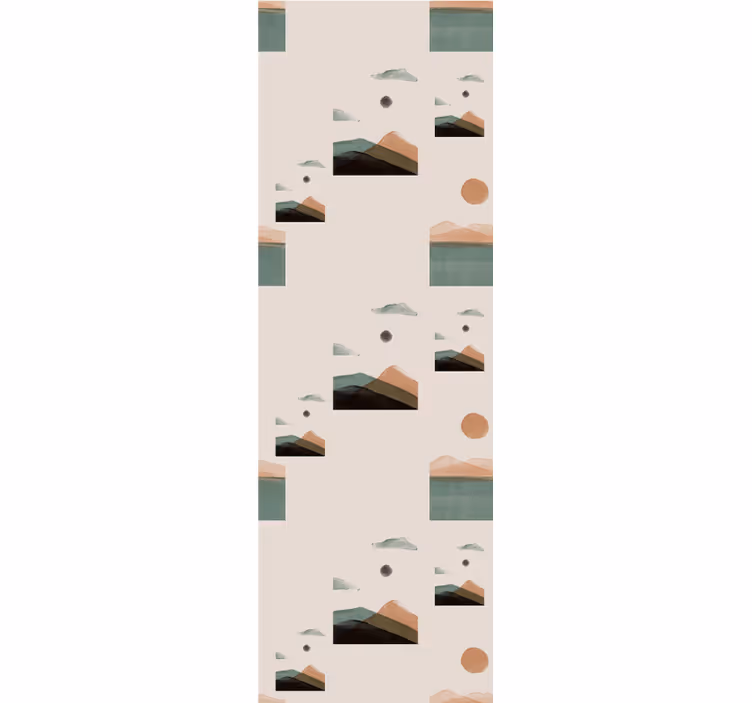 Moderne raambekleding abstracte bergen - TenStickers